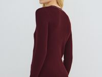 Кардиган с V-вырезом, Фиолетовый