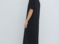 Платье с воротником-поло, Черный