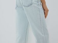 Укороченные прямые джинсы, Голубой