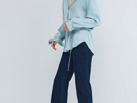 Джинсы Bootcut с высокой посадкой, Синий