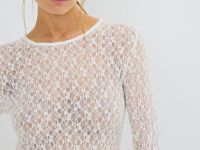 Лонгслив из кружева, Белый
