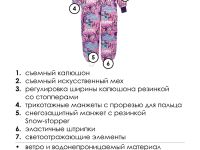 Комбинезон текстильный с полиуретановым покрытием для девочек