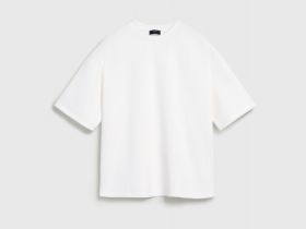 Футболка оверсайз с разрезами, Бежевый