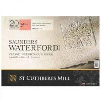 Альбом-склейка для акварели Saunders Waterford H.P. мелкое зерно 31х41 см 20 л 300 г белый