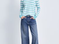 Джемпер в полоску с добавлением вискозы