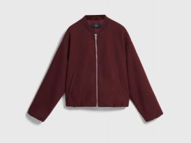 Бомбер из пальтовой ткани, Фиолетовый