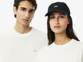 Футболка Lacoste унисекс свободного кроя из органического хлопка