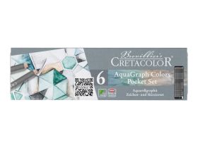 Набор карандашей акварельных Cretacolor "AQUA GRAPH SET" 6 цв в металлической коробке