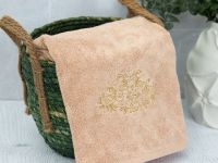 Полотенце махровое Ricamo, бежевое