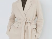 Жакет с поясом, Бежевый