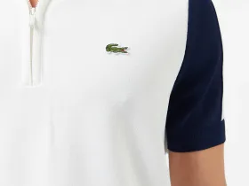 Мужское трикотажное поло Lacoste из вискозы на молнии