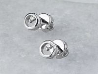 Пусеты из белого золота с бриллиантами э0901сг04201762