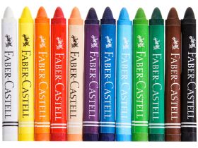 Набор мелков восковых Faber-castell 12 цв трехгранные в картоне