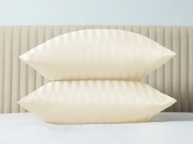 Комплект наволочек Экрю страйп-сатин 40156