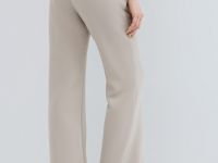 Расклёшенные брюки с ремнём, Бежевый