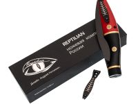 Складной нож Reptilian Трапёр-01 ограниченное издание, сталь D2, рукоять черный и красный G10