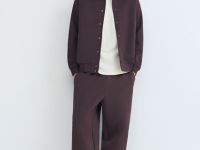 Куртка с воротником поло, Фиолетовый