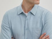 Рубашка из хлопка полуприлегающего силуэта