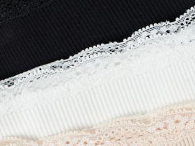 Трусы-слипы с кружевом для девочек, 3 шт., Черный