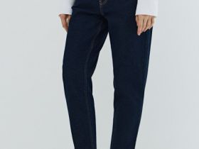 Джинсы Mom с высокой посадкой, Синий