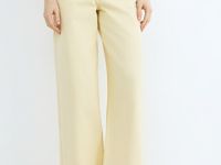 Широкие джинсы из плотного денима, Желтый