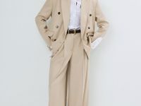 Двубортный жакет O'STIN x Яндекс Книги, Бежевый