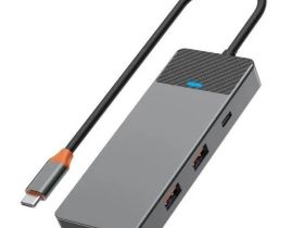 Адаптер WIWU Linker 7 в 1 USB-C HUB на USBx2/Type-C/HDMI/TF/SD (A721HD) (Grey)