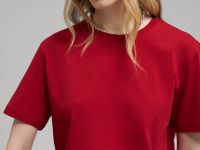 Удлиненная футболка прямого кроя