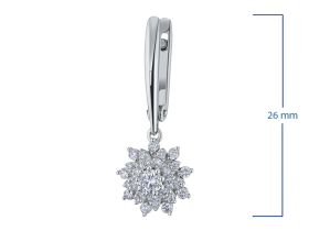 Серьги из белого золота с бриллиантами э0901сг09185800