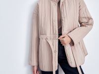 Утепленная куртка с воротником-стойкой