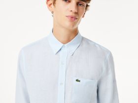 Мужская льняная рубашка Lacoste стандартного кроя