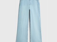 Джинсы Wide leg с высокой посадкой, Голубой