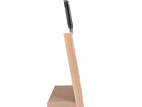 Подставка настольная магнитная для 4 ножей Woodinhome KS002SSOW, дуб