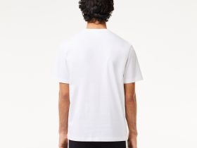 Мужская футболка Lacoste из хлопка с контрастным значком