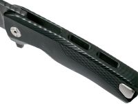 Нож складной LionSteel ROK A BB, сталь Black DLC-Coated Bhler M390, рукоять алюминий, чёрный