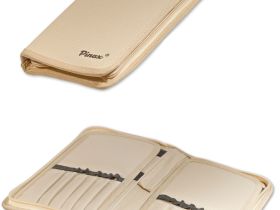 Пенал для кистей на короткой ручке Pinax, 14 отд., бежевый