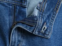 Широкие джинсы с высокой посадкой, Синий