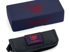 Складной нож Fox Pacifico, сталь Damascus, рукоять Black Camo Carbon
