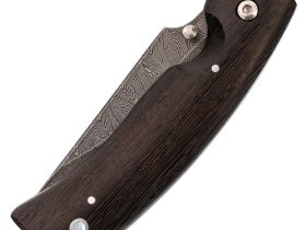 Складной нож Аляска, сталь дамаск, коллекционный фолдер, рукоять венге