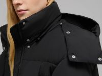 Удлиненный пуховик с натуральным пухом