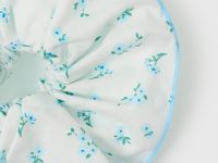 Резинка для волос с цветочным принтом для девочек, Голубой