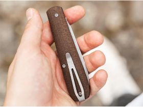 Складной нож Boker Coffin, сталь MagnaCut, рукоять микарта, коричневый