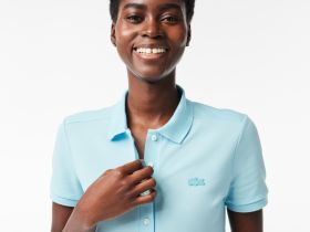 Женское поло Lacoste приталенного кроя из эластичного хлопка