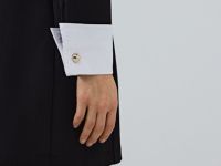 Платье мини с контрастными манжетами, Черный