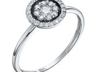 Классическое кольцо из белого золота с бриллиантами э0901кц08200111