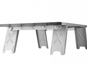 2401 MINI ALUNIUM TABLE S стол скл. алюм (серебристый)
