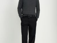 Джемпер из шерсти и хлопка с округлой горловиной