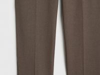 Прямые брюки с эластичным поясом, Коричневый