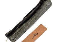 Складной нож Petrified Fish Victor Green, сталь K110, рукоять микарта