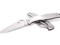 Складной нож Endura 4 - Spyderco 10P, сталь VG-10 Satin Plain, рукоять нержавеющая сталь